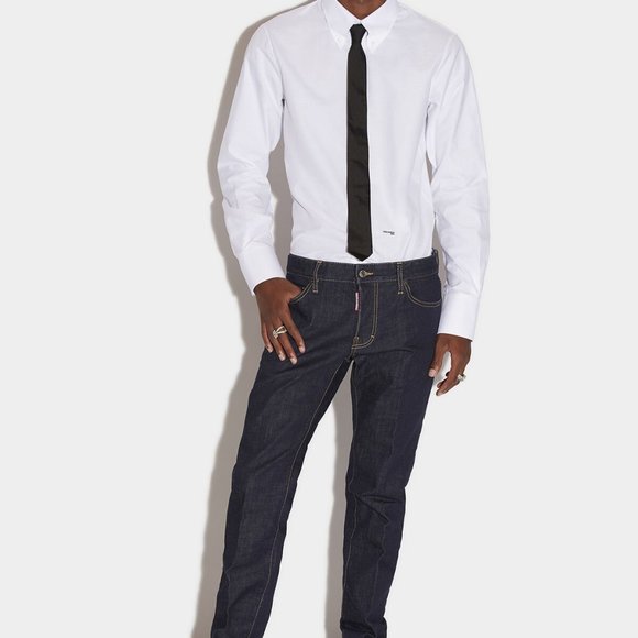 NWT Made in Italy DSQUARED2 Dark Rinse Wash SLIM JEANS Size 46 EUR | 30 US - Picture 3 of 10